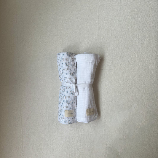 Pack Muselinas Blanco+Little Flowers