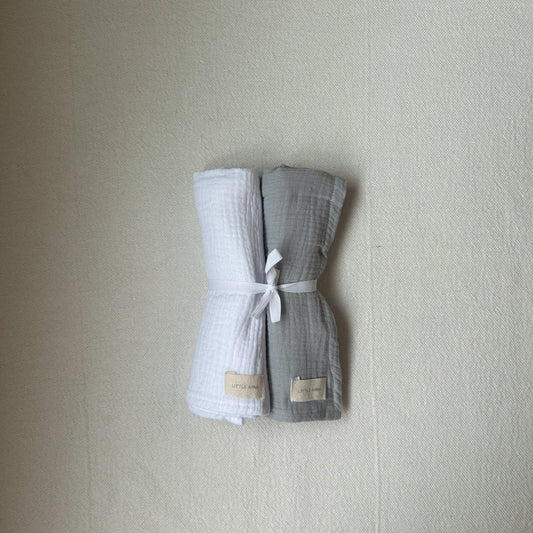 Pack Muselinas Blanco+Gris