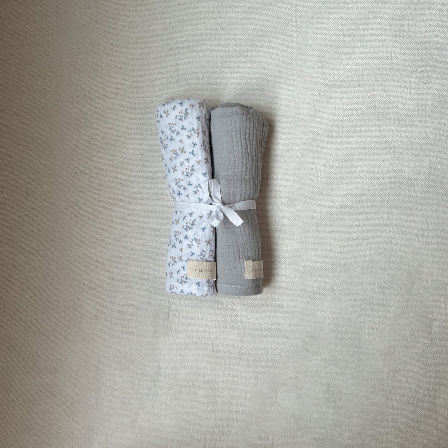 Pack Muselinas Gris+Little Flowers