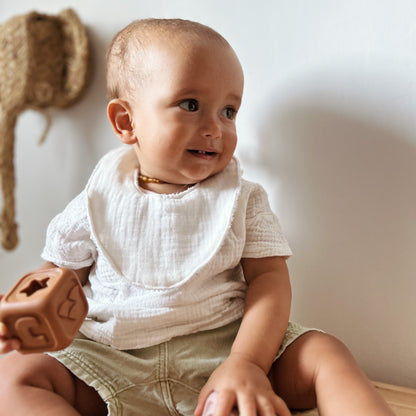 Babero Muselina Blanco